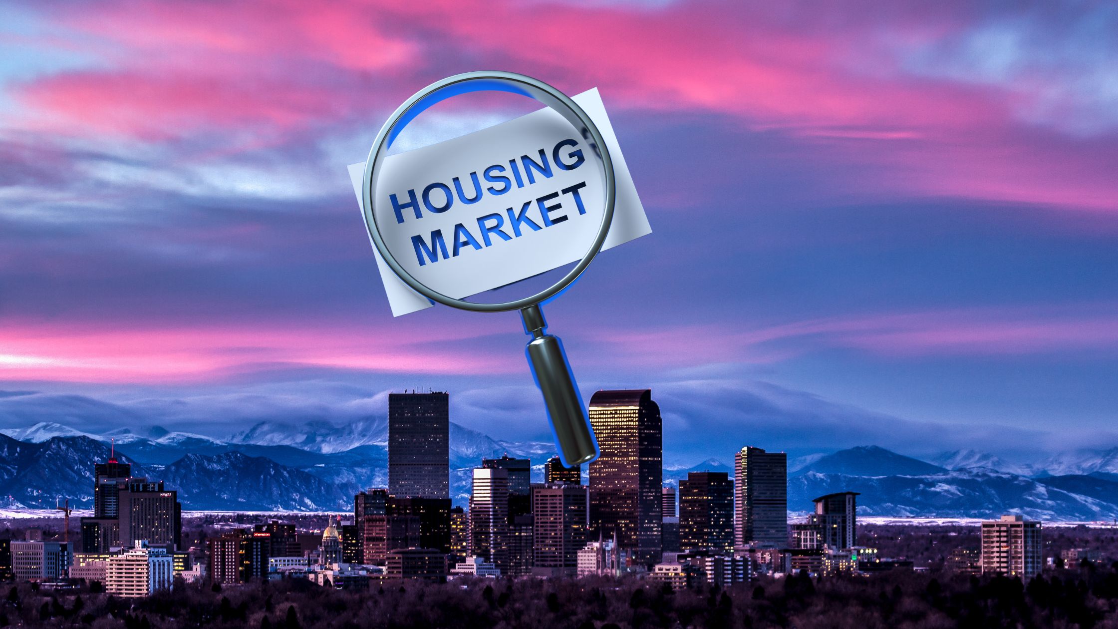 photo of magnifying glass examing denver housing market